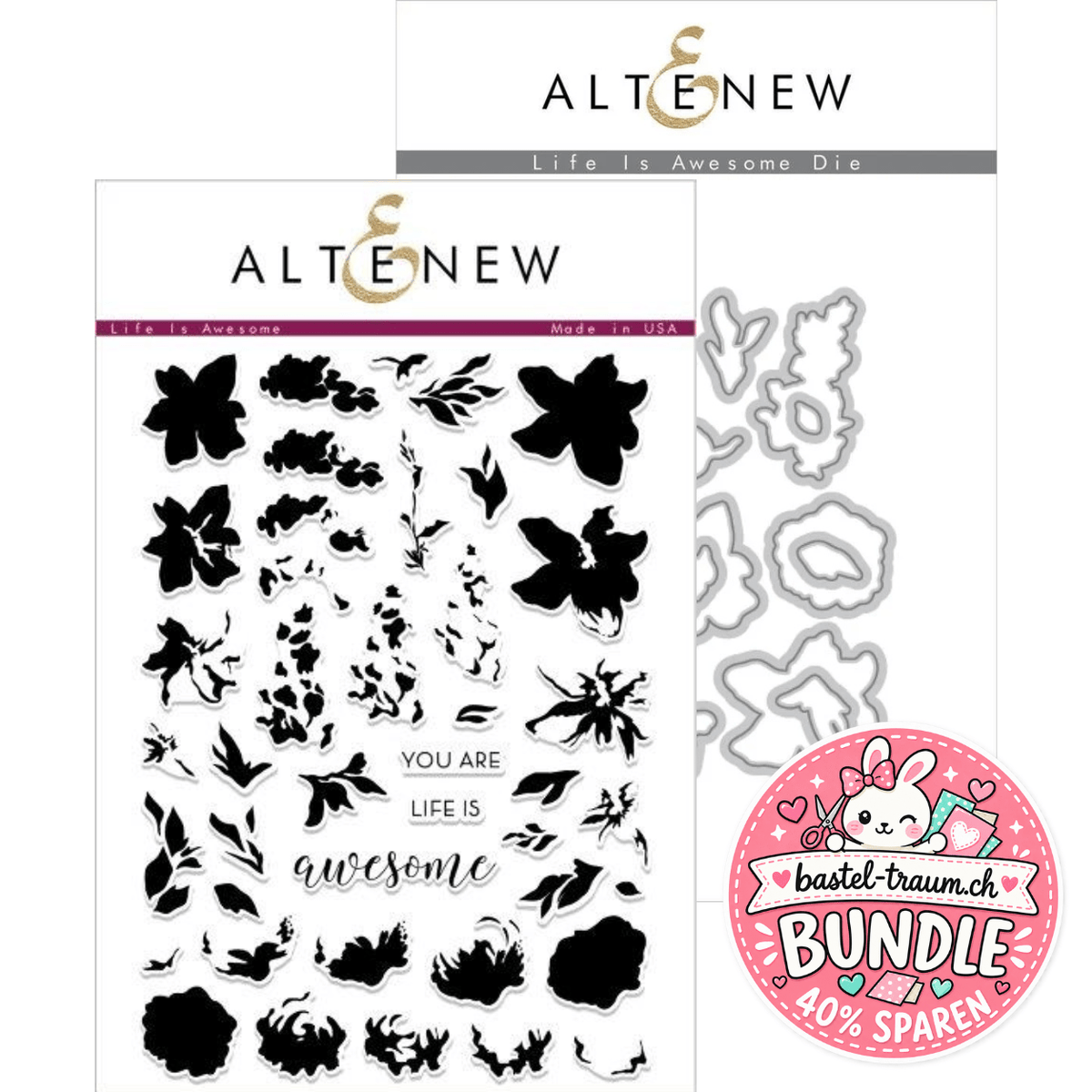 Altenew Life Is Awesome Clear Stamps + Stanzen