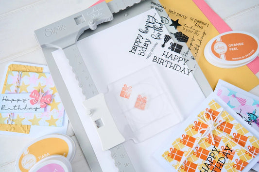 Sizzix Clear Stamps Birthday Sentiments Catherine Pooler