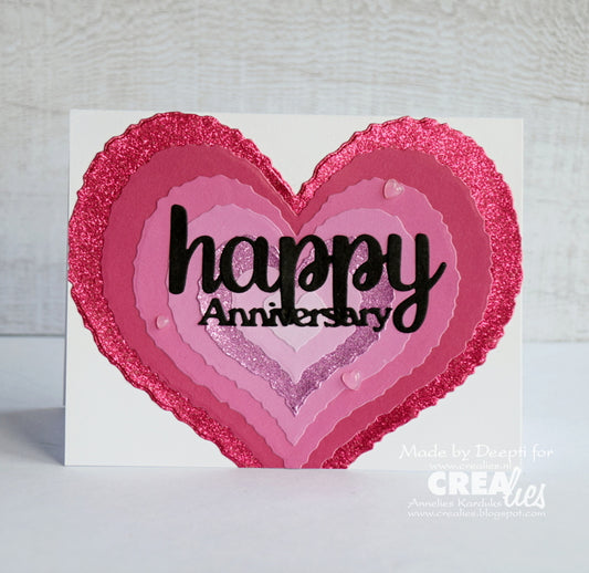 Crealies - Crea-Nest-Lies - Stanzschablonen XXL 141 Herz Büttenrand