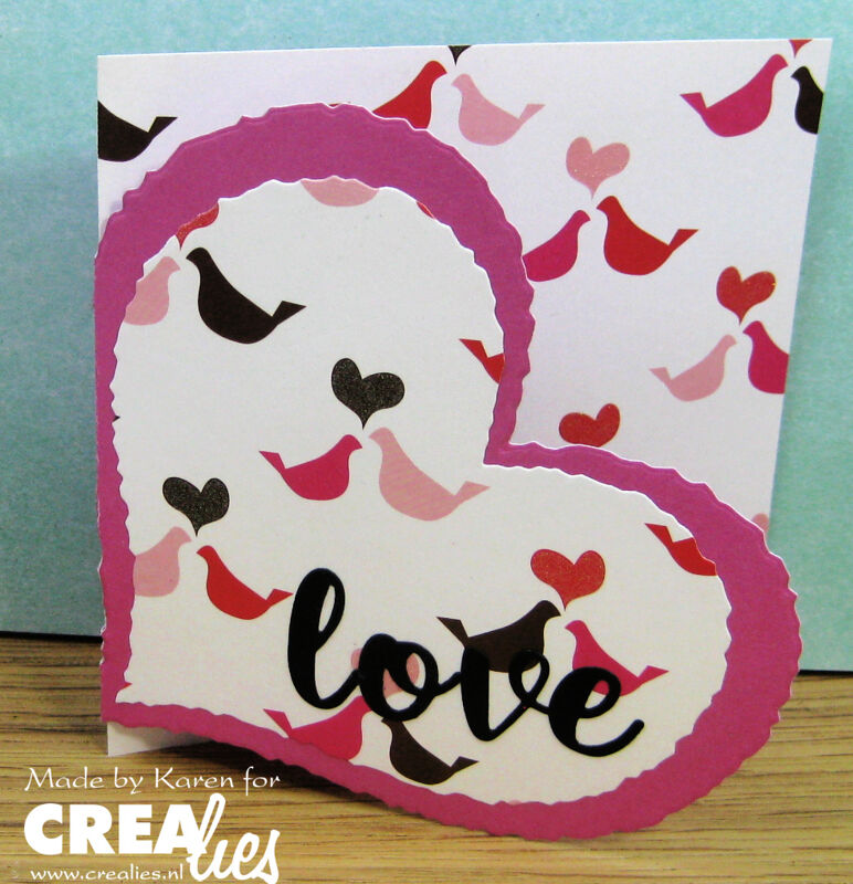 Crealies - Crea-Nest-Lies - Stanzschablonen XXL 141 Herz Büttenrand