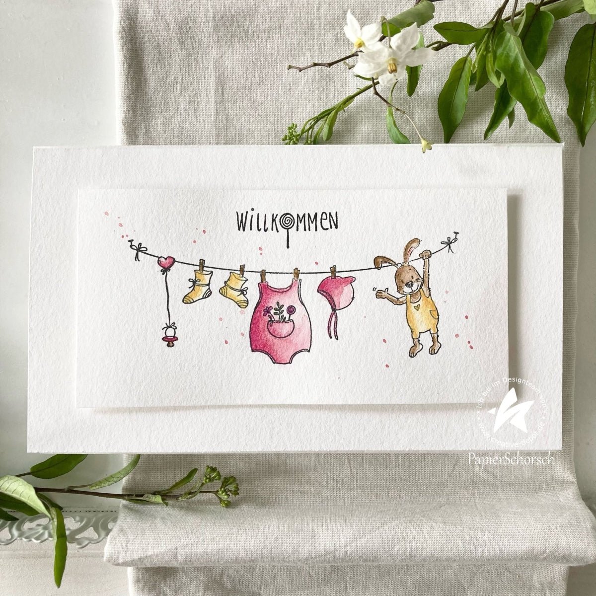 Creative Depot - Willkommen - Baby I - Stempelset A6