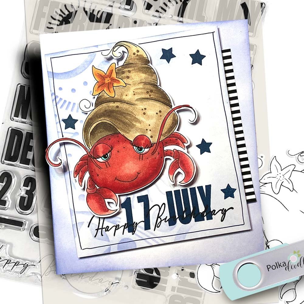 Happy Birthday Dates & Messages Layering Craft Stamps Polkadoodles