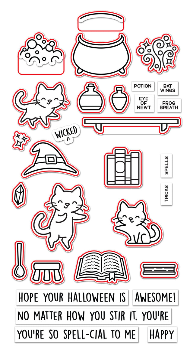 Lawn Fawn purrfectly wicked lawn cuts Outline Stanzen