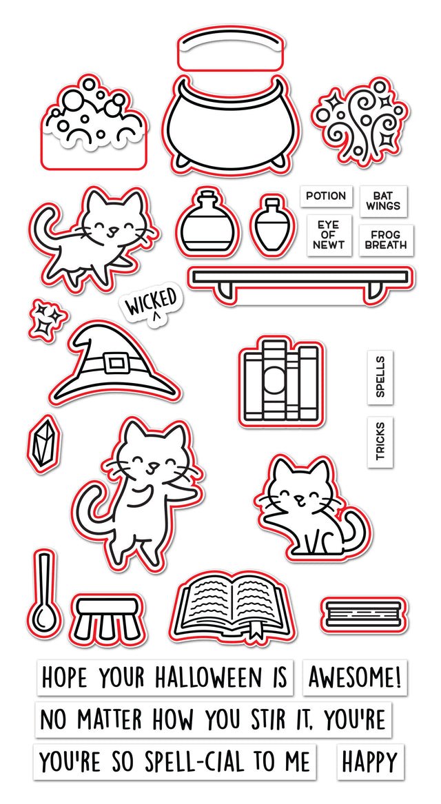 Lawn Fawn purrfectly wicked lawn cuts Outline Stanzen
