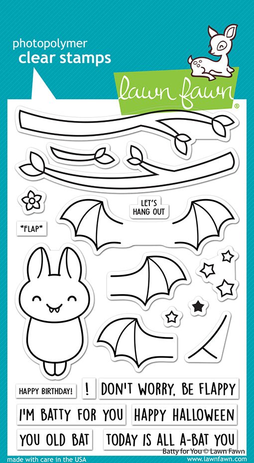 Lawn Fawn - Batty For You - clear stamp set 4x6