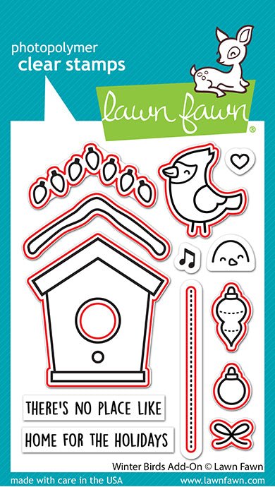 Lawn Fawn - Winter Birds Add-On Lawn Cuts - Stanzschablonen