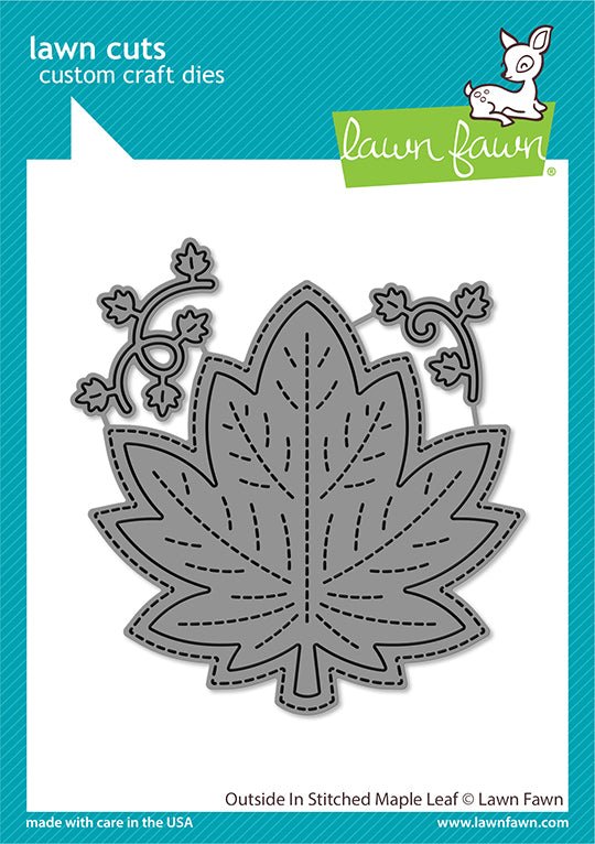 Lawn Fawn - Outside In Stitched Maple Leaf - Stand alone Stanzschablonen