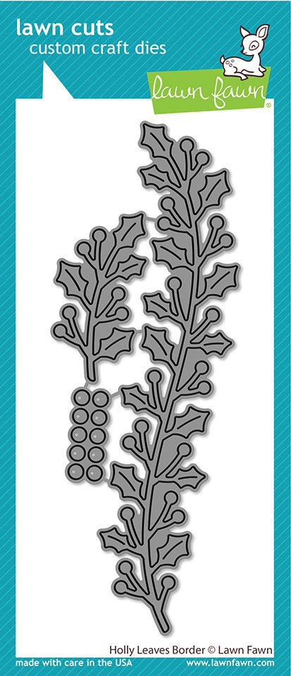 Lawn Fawn - Holly Leaves Border - Stand alone Stanzschablonen