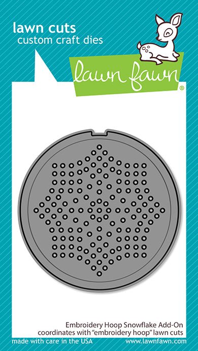Lawn Fawn - Embroidery Hoop Snowflake Add-On - Stand alone Stanzschablonen