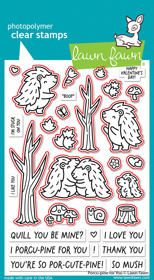 Lawn Fawn - Porcu-pine for you - Stanzen