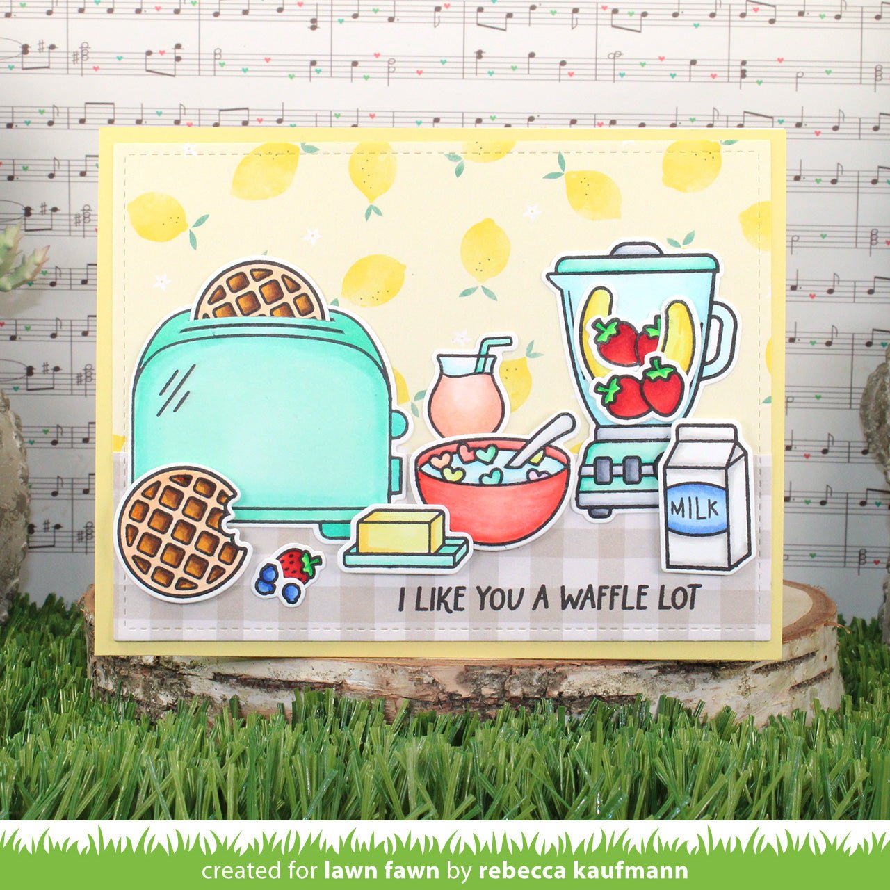 Lawn Fawn - A waffle lot - Stanzen