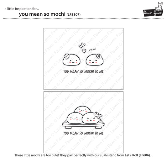 Lawn Fawn - You mean so mochi - Clear Stamps 2x3