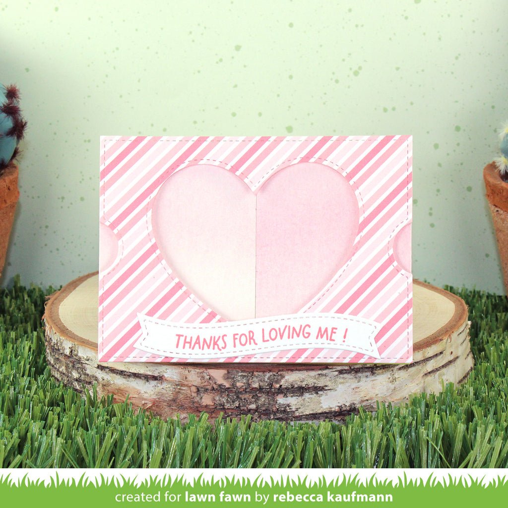 Lawn Fawn - Ta-da! diorama! Heart window add-on - Stand Alone Stanzen