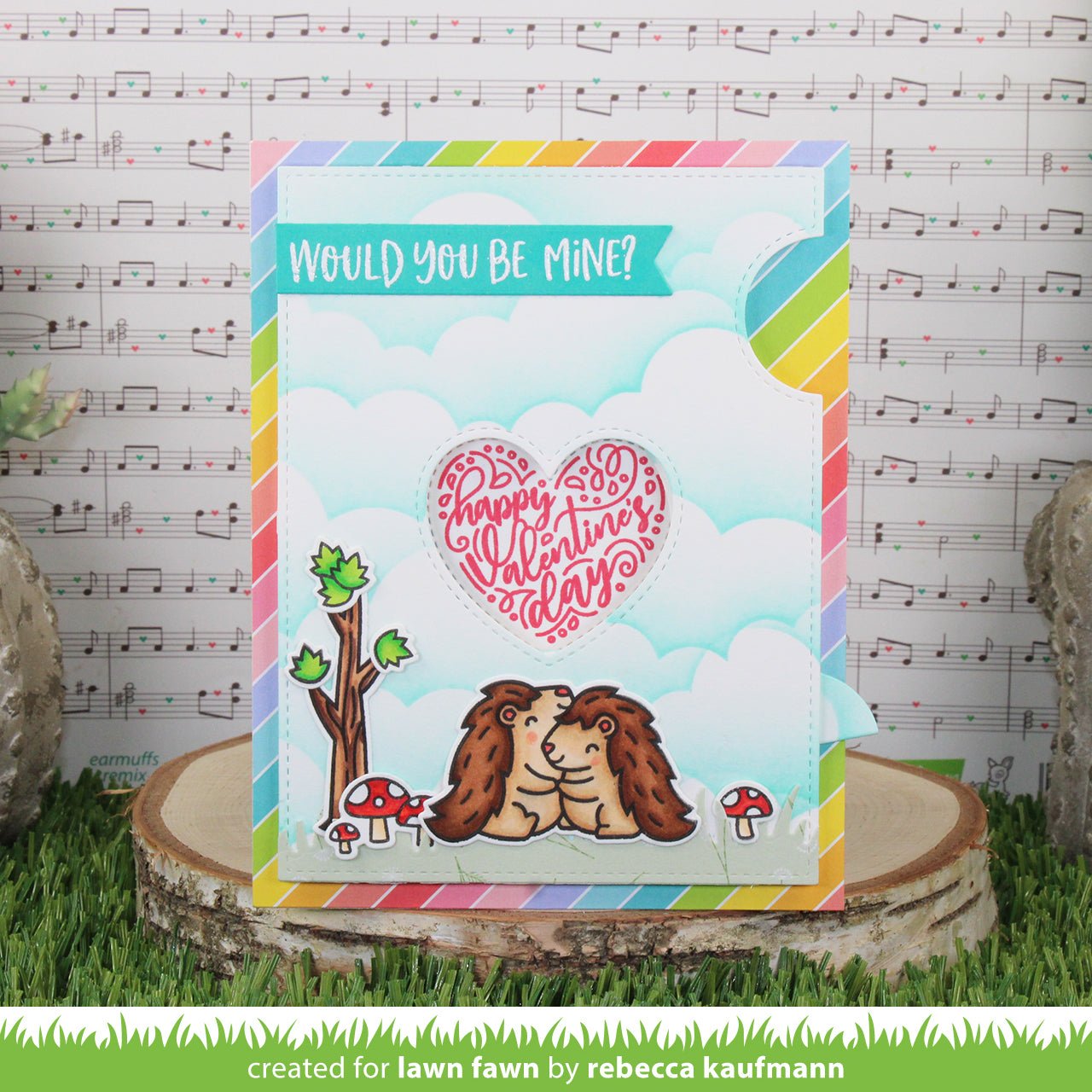 Lawn Fawn - Magic iris heart add-on - Stand Alone Stanzen