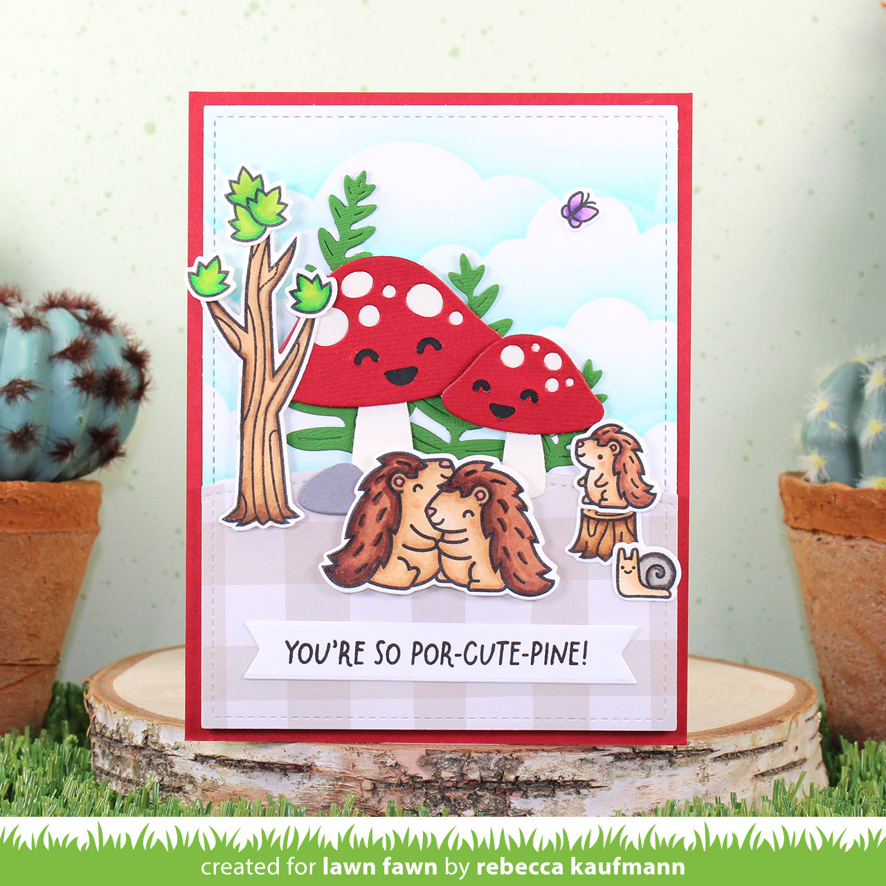 Lawn Fawn - Porcu-pine for you - clear stamp set 4x6