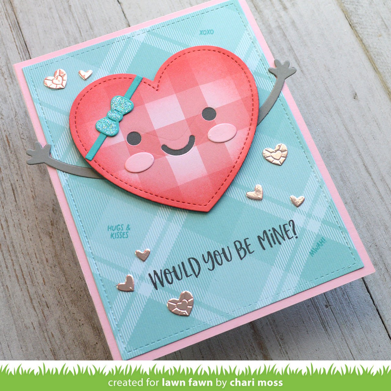 Lawn Fawn - Stitched happy heart - Stand Alone Stanzen