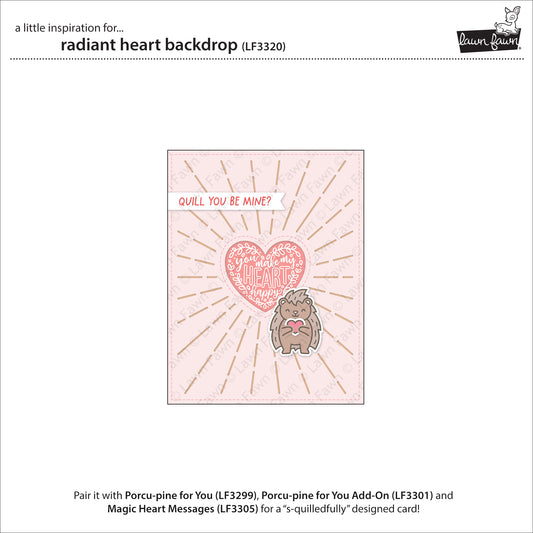 Lawn Fawn - Radiant heart backdrop - Stand Alone Stanzen