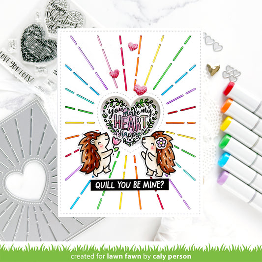Lawn Fawn - Magic heart messages - clear stamp set 3x4
