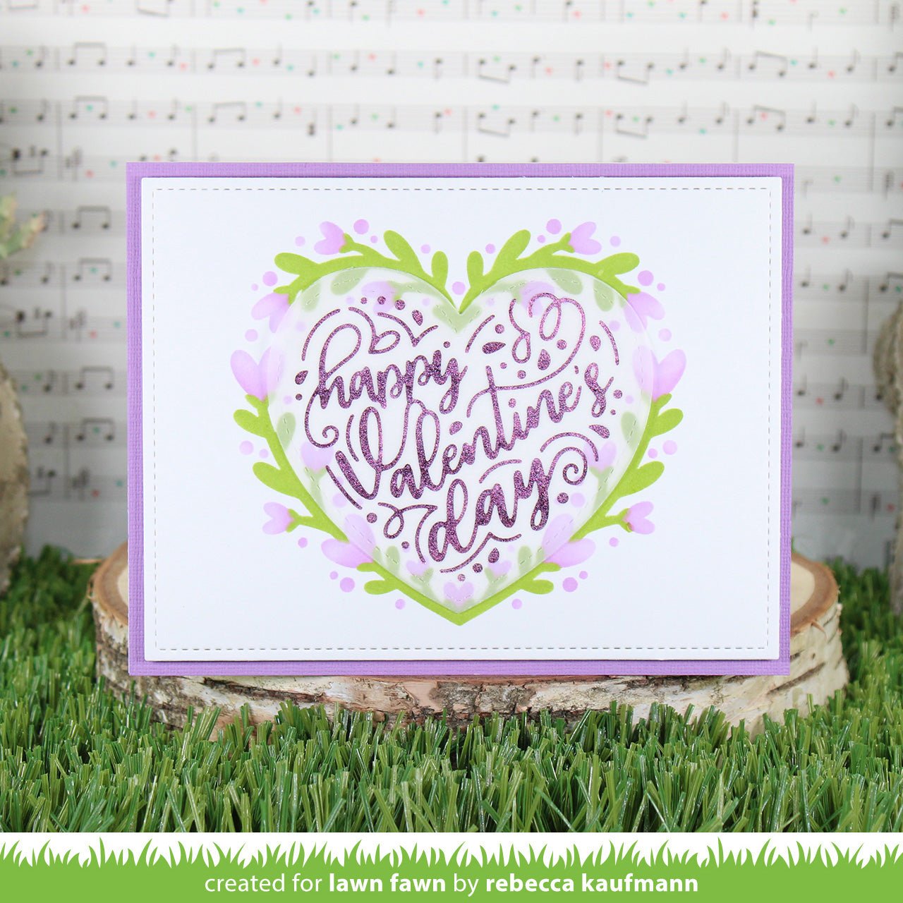 Lawn Fawn - Foiled sentiments: Happy valentine's day - Hot Foil Plates