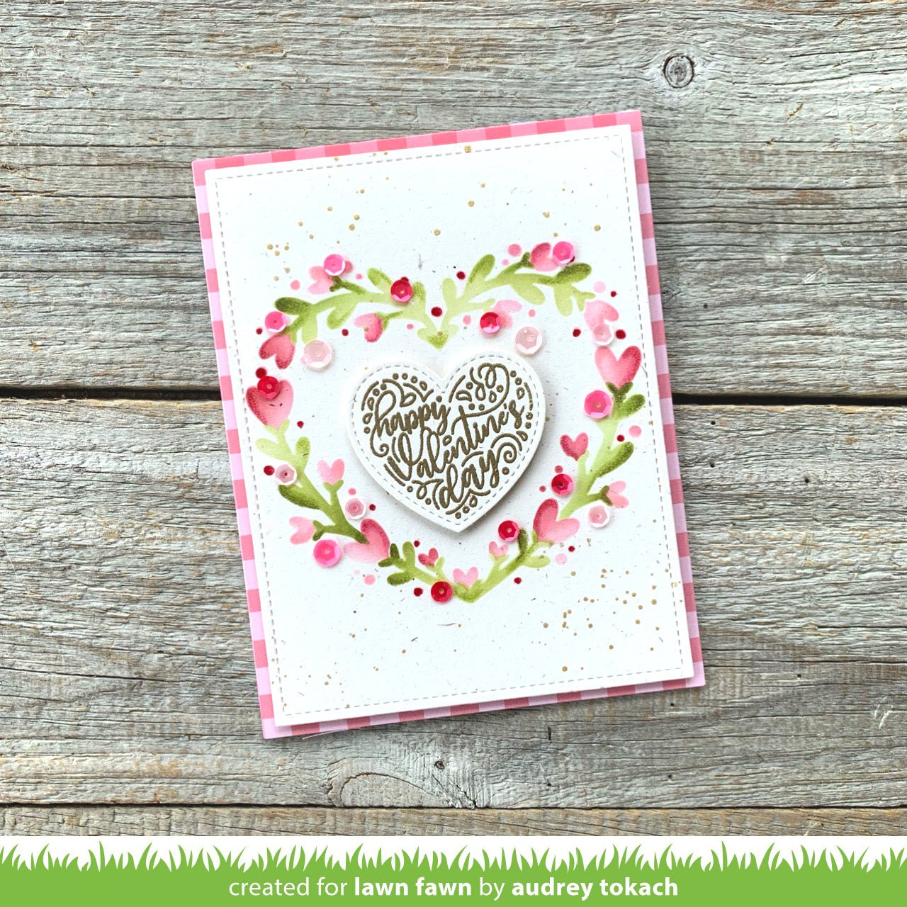 Lawn Fawn - Magic heart messages - clear stamp set 3x4