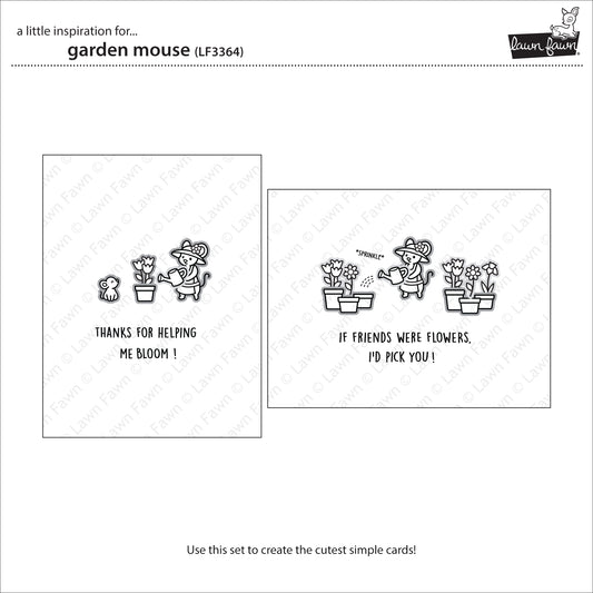 Inspiration: Clear Stamp Set 7,6×10,2 cm Garden Mouse von Lawn Fawn
