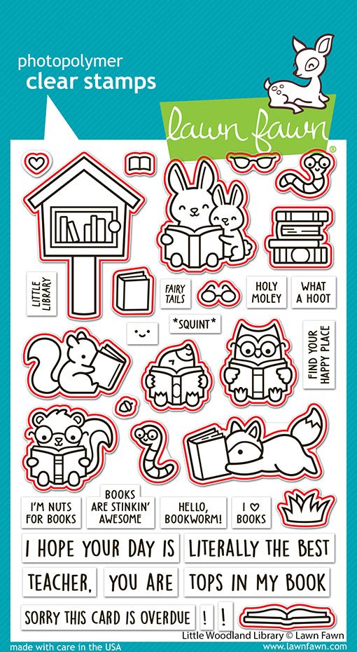 Lawn Fawn - Little Woodland Library Lawn Cuts