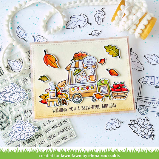 Lawn Fawn Treat Cart Add-On: Coffee 4x6 Stempel