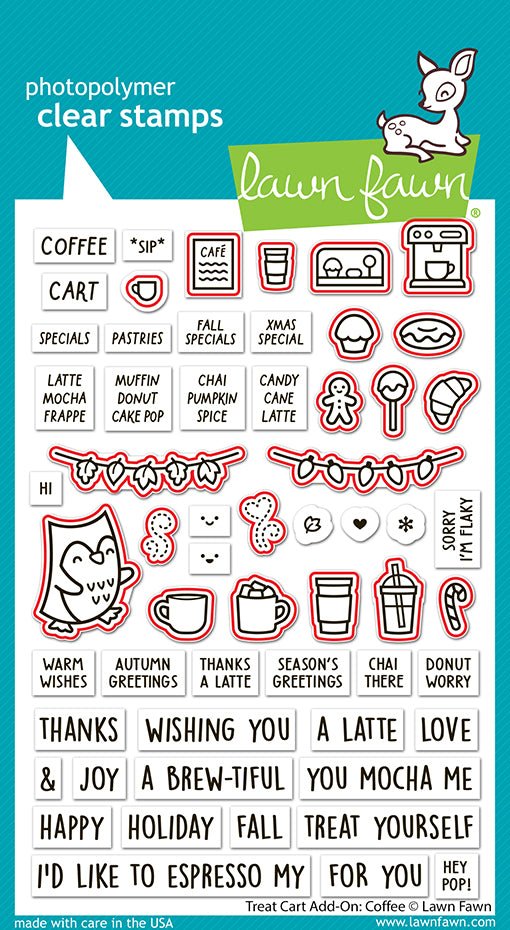 Lawn Fawn - Treat Cart Add-On: Coffee Lawn Cuts