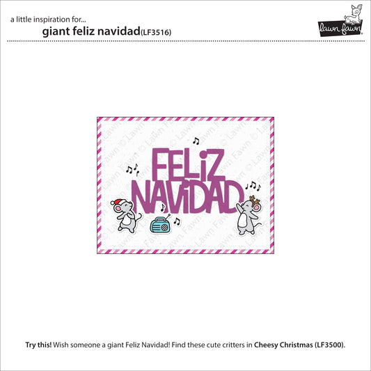 Lawn Fawn Giant Feliz Navidad Stand Alone Stanzen