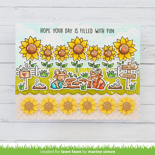 Lawn Fawn Sunflower Border Stand Alone Stanzen