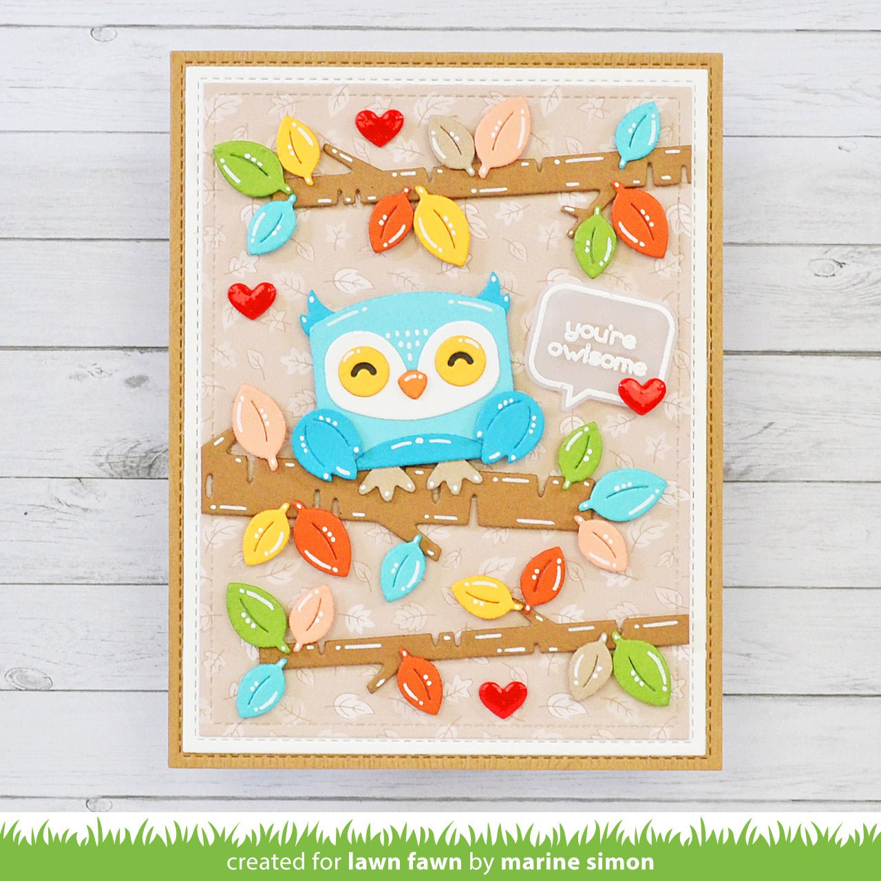 Lawn Fawn Tiny Gift Box Owl And Penguin Add-On Stand Alone Stanzen