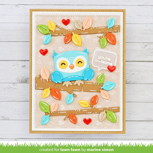 Lawn Fawn Tiny Gift Box Owl And Penguin Add-On Stand Alone Stanzen