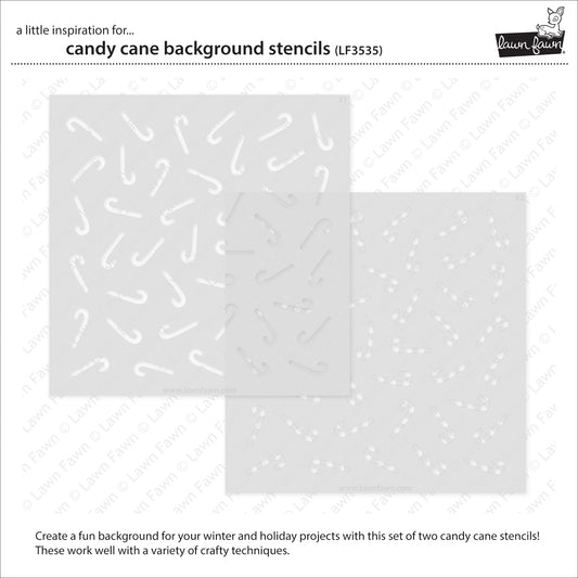 Lawn Fawn - Candy Cane Background - Stencils