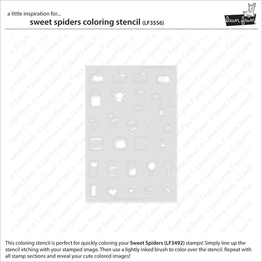 Lawn Fawn - Sweet Spiders - Coloring Stencil