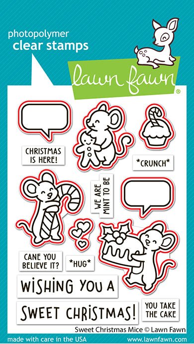 Lawn Fawn sweet christmas mice lawn cuts