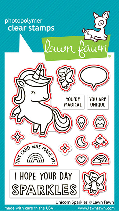 Lawn Fawn unicorn sparkles Outline Stanzen Produktbild 2