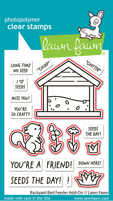 Lawn Fawn Backyard Bird Feeder Add-On Outline Stanzen Set mit 6 Teilen