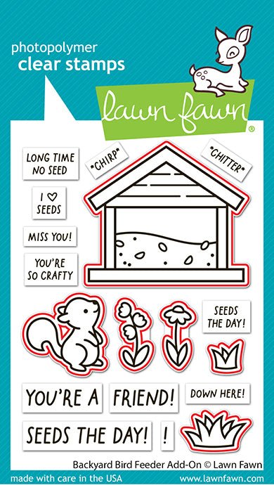 Lawn Fawn Backyard Bird Feeder Add-On Outline Stanzen Set mit 6 Teilen