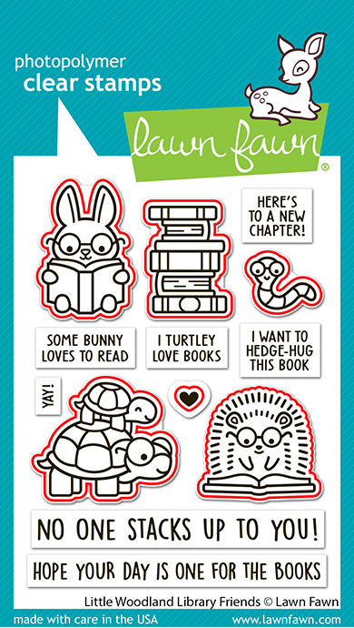 Lawn Fawn Little Woodland Library Friends Outline Stanzen für detailreiche Waldmotive