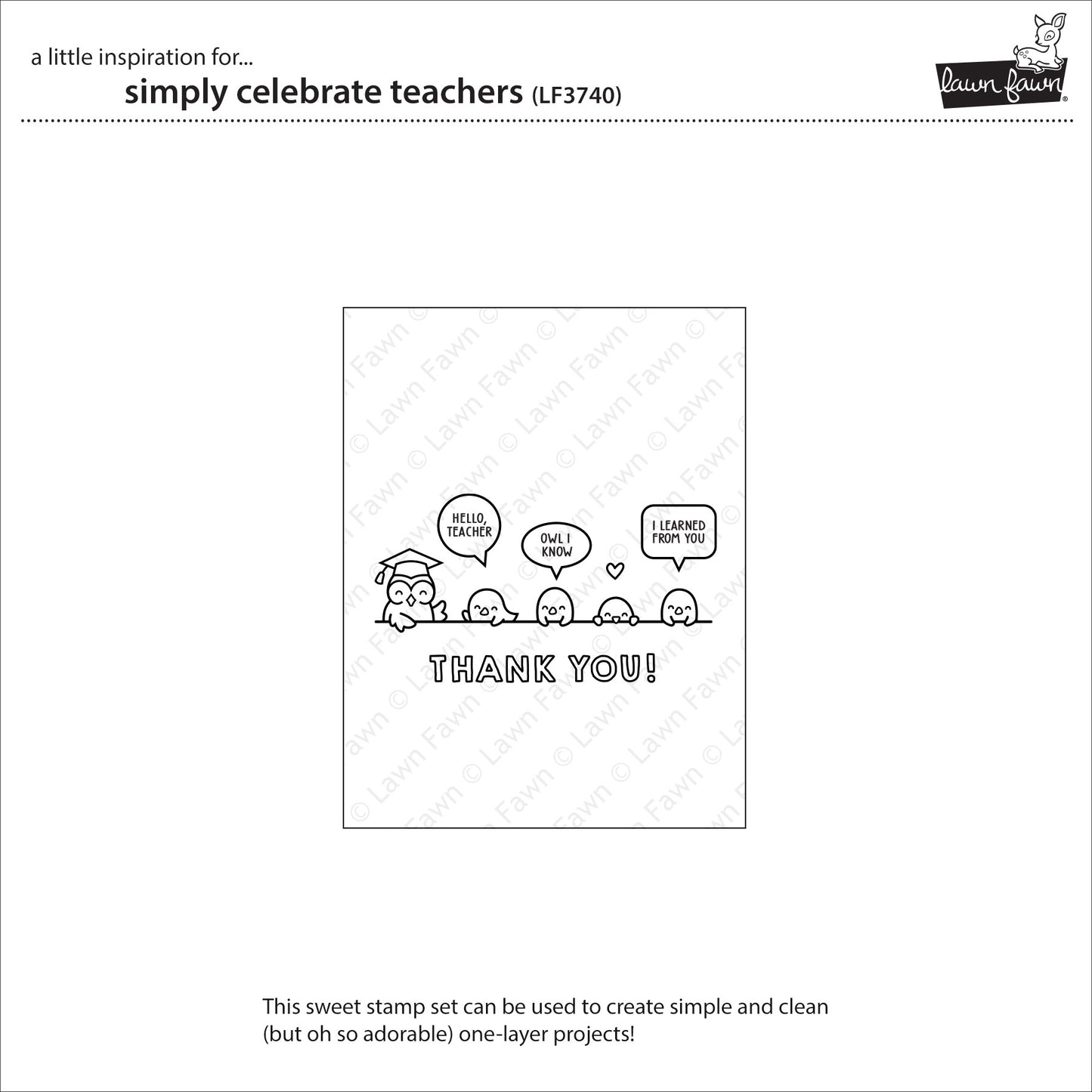 Lawn Fawn simply celebrate teachers