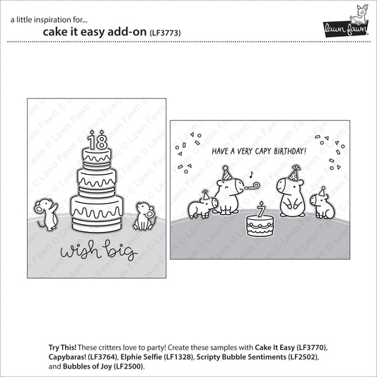 Inspiration: Add-On Clear Stamp Set 5,1×7,6 cm Cake It Easy von Lawn Fawn