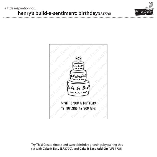 Inspiration: Clear Stamp Set 10,2×15,2 cm Henry’s Build-a-Sentiment von Lawn Fawn