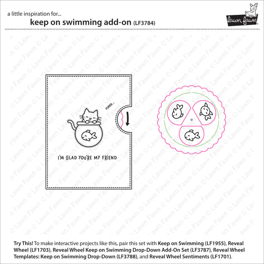 Inspiration: Clear Stamp Set 7,6×10,2 cm Keep On Swimming von Lawn Fawn