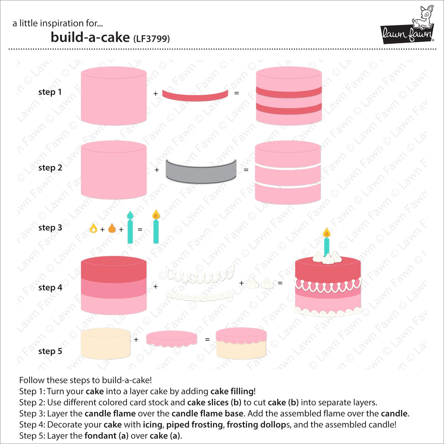 Anleitung: Stand Alone Dies Set Build-a-Cake von Lawn Fawn