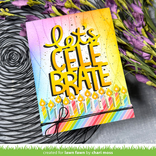 Beispielkarte let's Celebrate: Dies Set für Giant Let’s Celebrate von Lawn Fawn