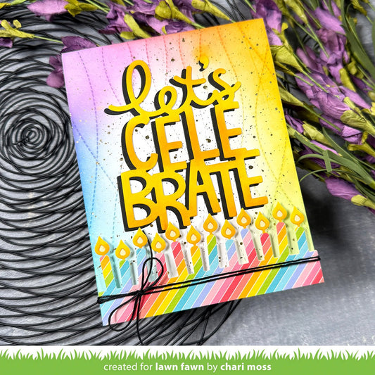 Beispielkarte let's Celebrate: Dies Set für Giant Let’s Celebrate von Lawn Fawn