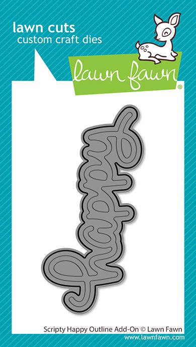 Outline Add-On Dies Scripty Happy von Lawn Fawn