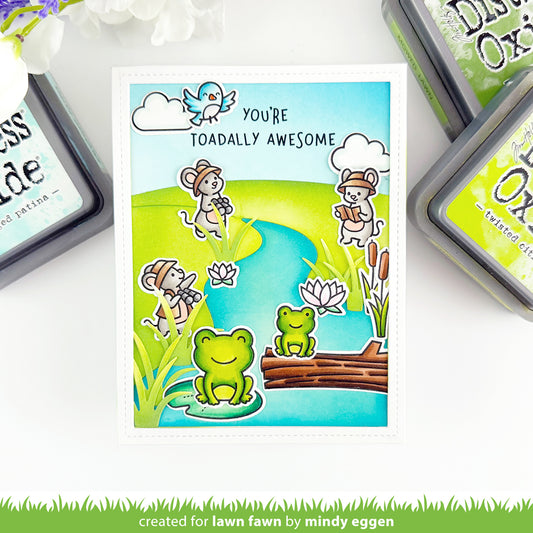 Beispielkarte mit Riverside Backdrop Portrait Stanzschablonen