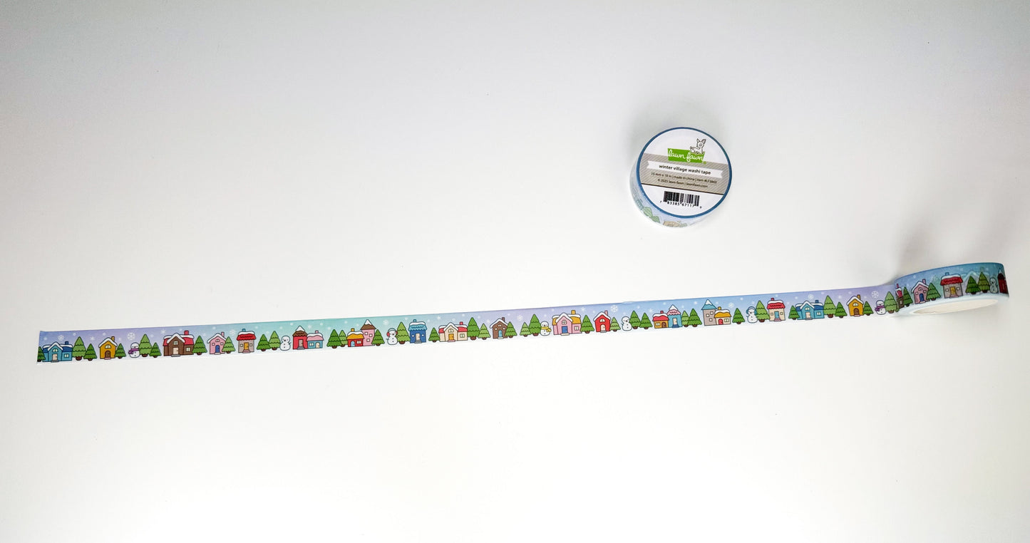 Lawn Fawn winter village washi tape