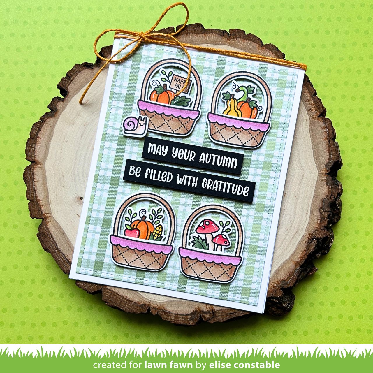 Lawn Fawn spring basket add-on: fall